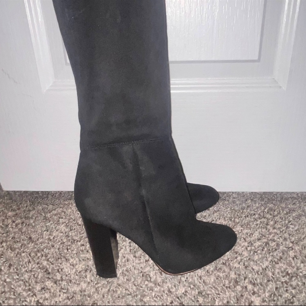 Aldo Women's Heels | Black Suede Knee-High Heel Boots | Brand New & Never Worn​ - Picture 2 of 2